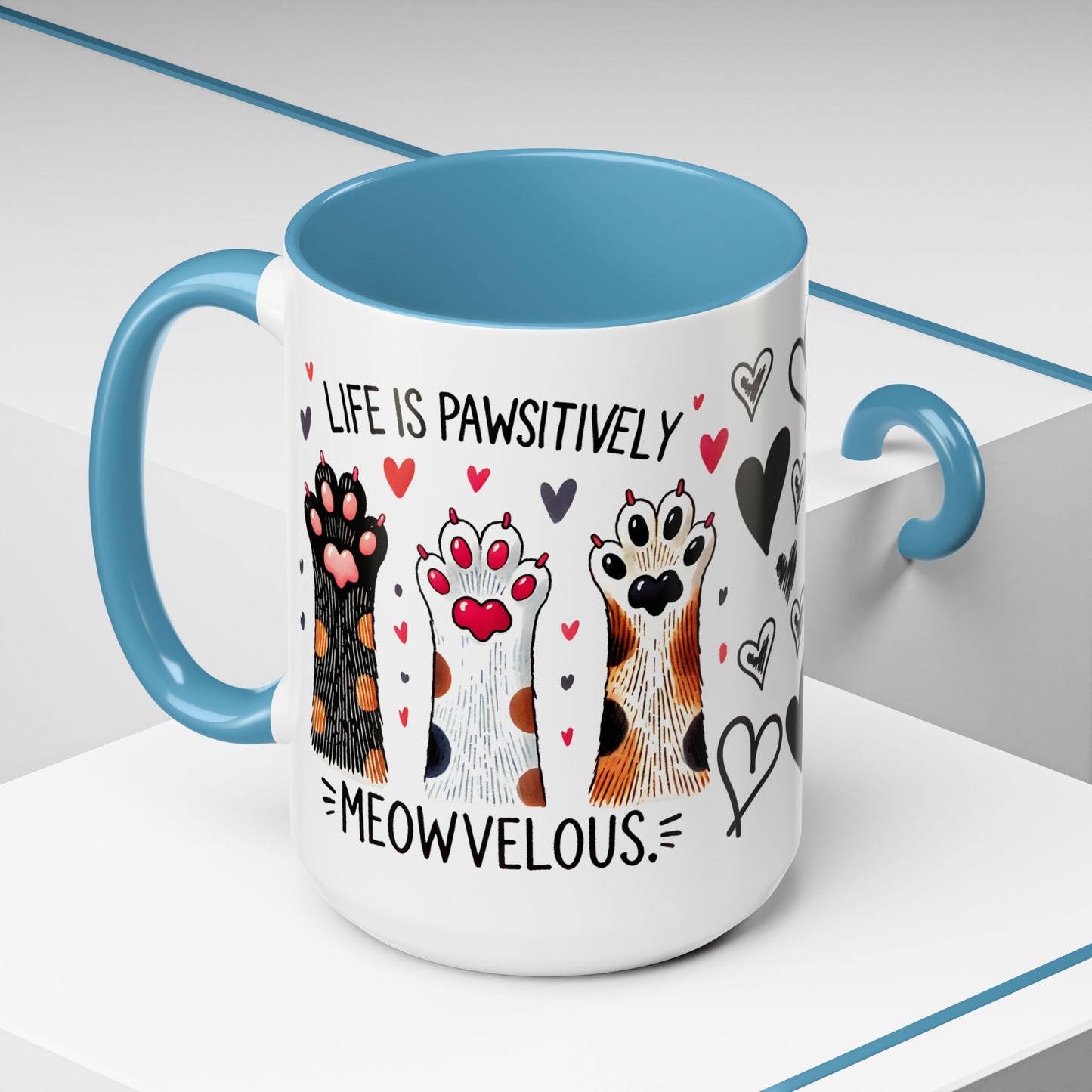 Coffee Mug - Humorous Stylish Cat Saying Mug, Gift Mug for Cat Lovers, Animal Lover Gift Idea, Housewarming Gift