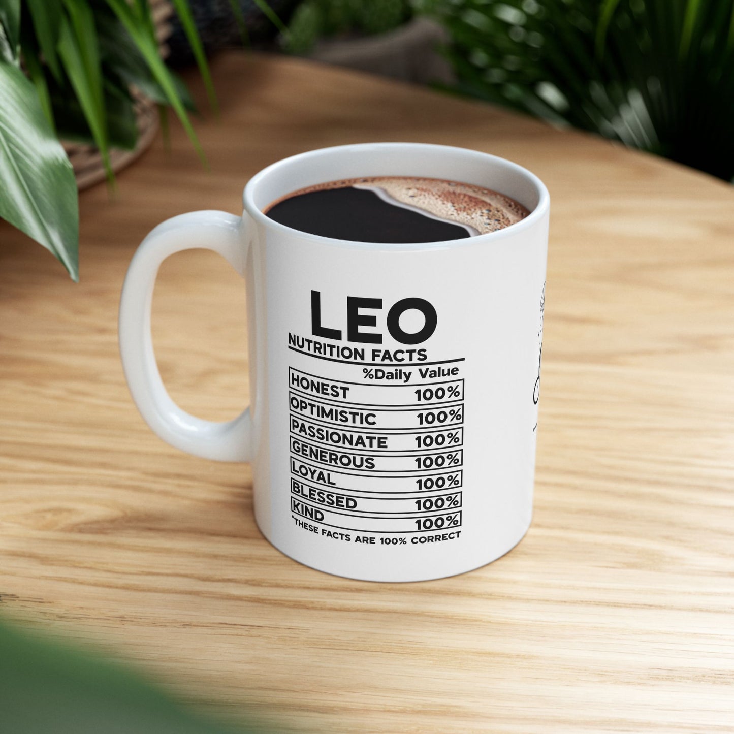 Leo Zodiac Ceramic Mug - Strength & Passion - 11oz/15oz Coffee Cup