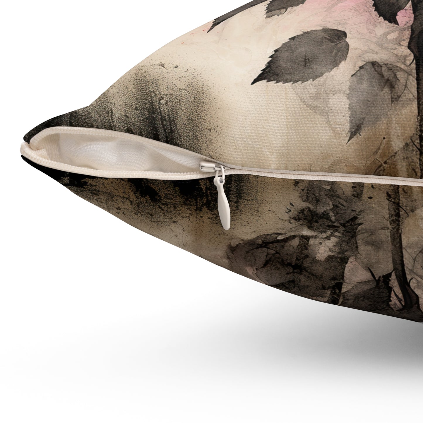 Gothic Theme Black Roses Spun Polyester Square Pillow, Accent For Any Room, Beautiful Room Decor for Any Occasion, Great Gift Idea