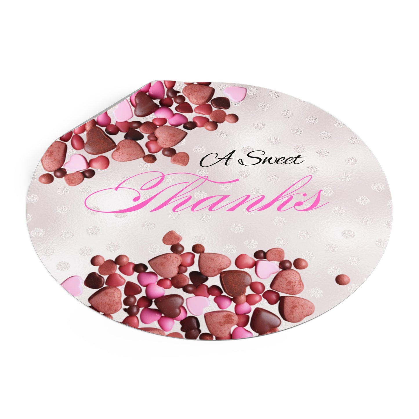 Sweet Heart Round Vinyl Stickers - Perfect For Personalized Wedding Favors, Cute Thank You Stickers, Heart Theme Party Labels, Custom Stickers for [...]