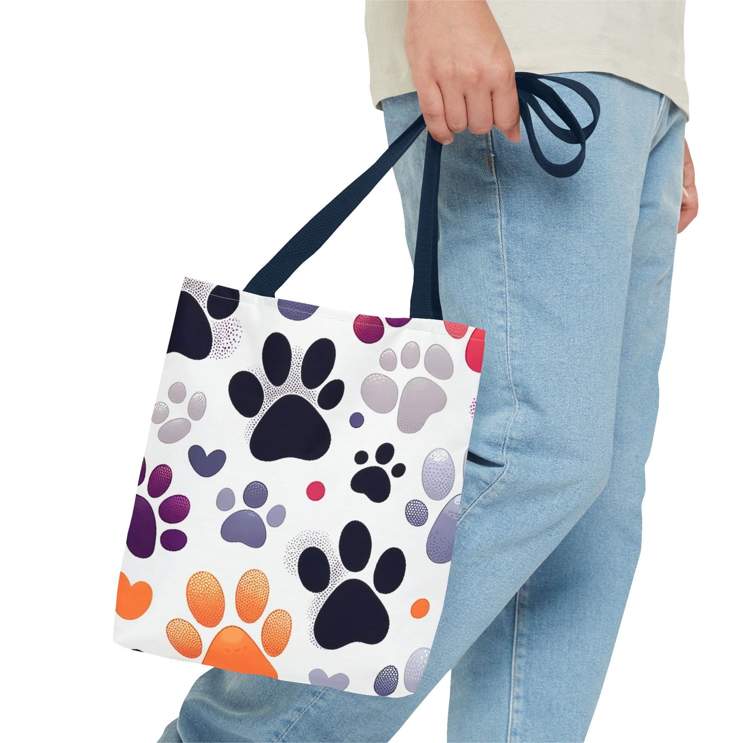 Paw Print FashionableTote Bag (AOP), Stylish, Animal Lovers, Pet Lovers, Great Gift Idea for Birthdays, Holidays or Any Occasion for Anyone