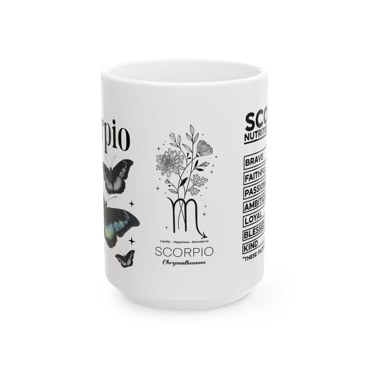 Scorpio Zodiac Ceramic Mug - Astrology Gift for Horoscope Lovers