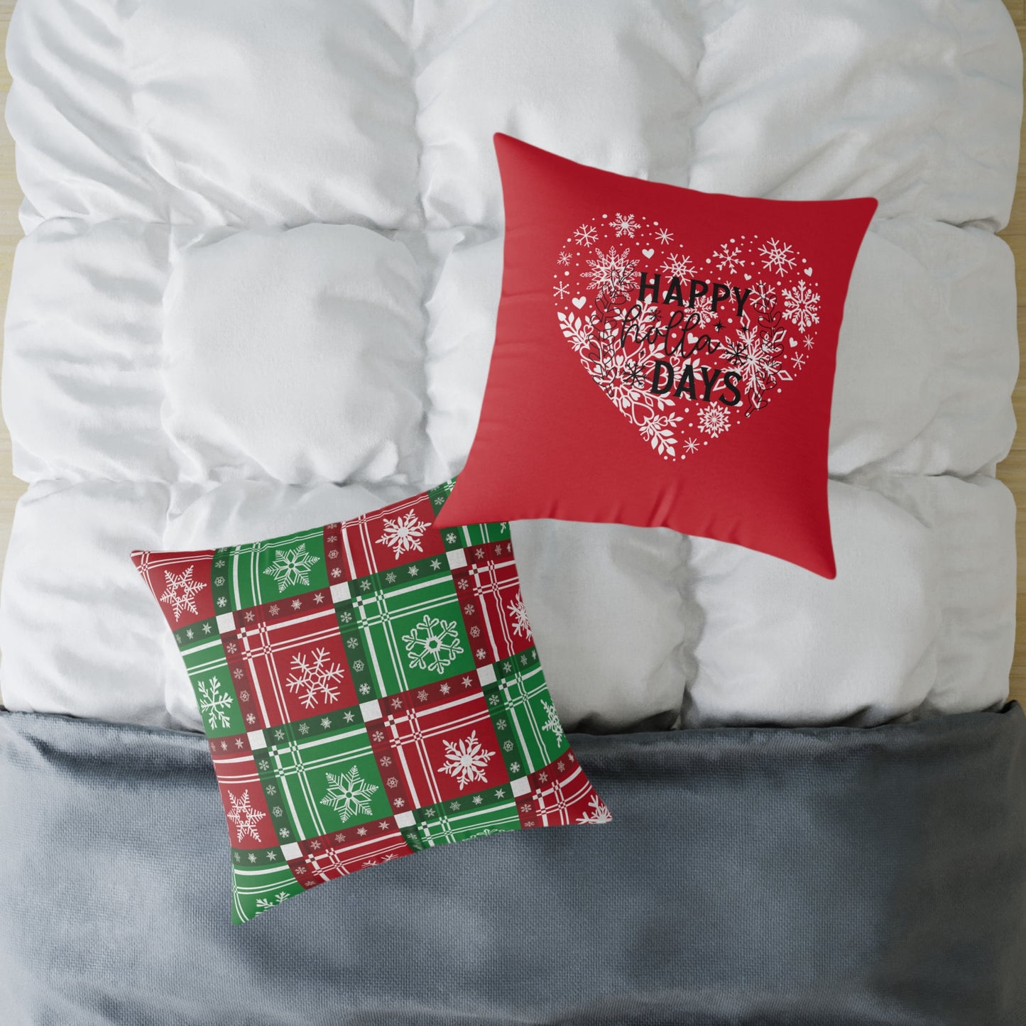 Holiday Humor Square Poly Canvas Pillow, Beautiful Two-Sided Holiday Decor Pillow for Home or Office, Accent for Any Room