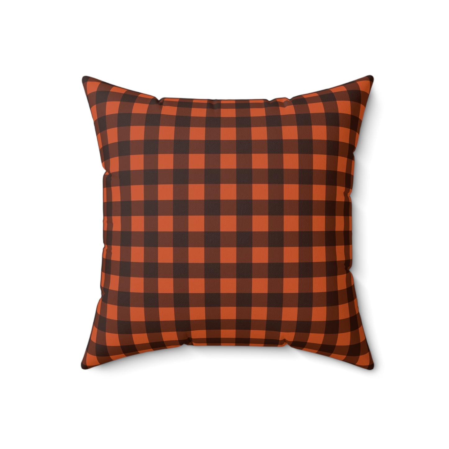 Festive Square Pillow Two-Sided with Plaid and HoHoHo Paw Prints, Stylish Decor for Pet Lovers During the Holidays, Charming Accent for Any Room