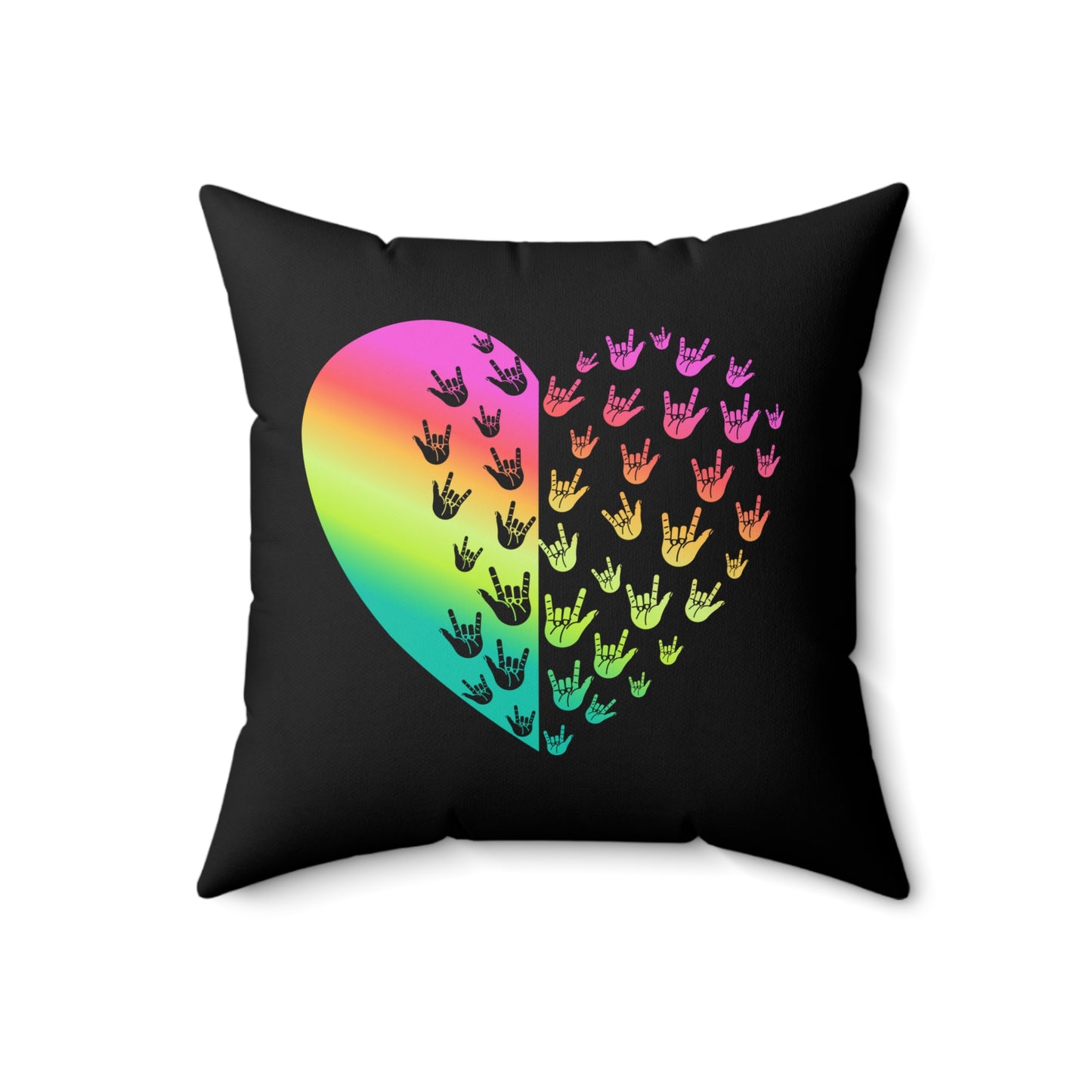 Festive Spun Polyester Square Pillow - Valentine Theme, Good Friends Wine Together Quote
