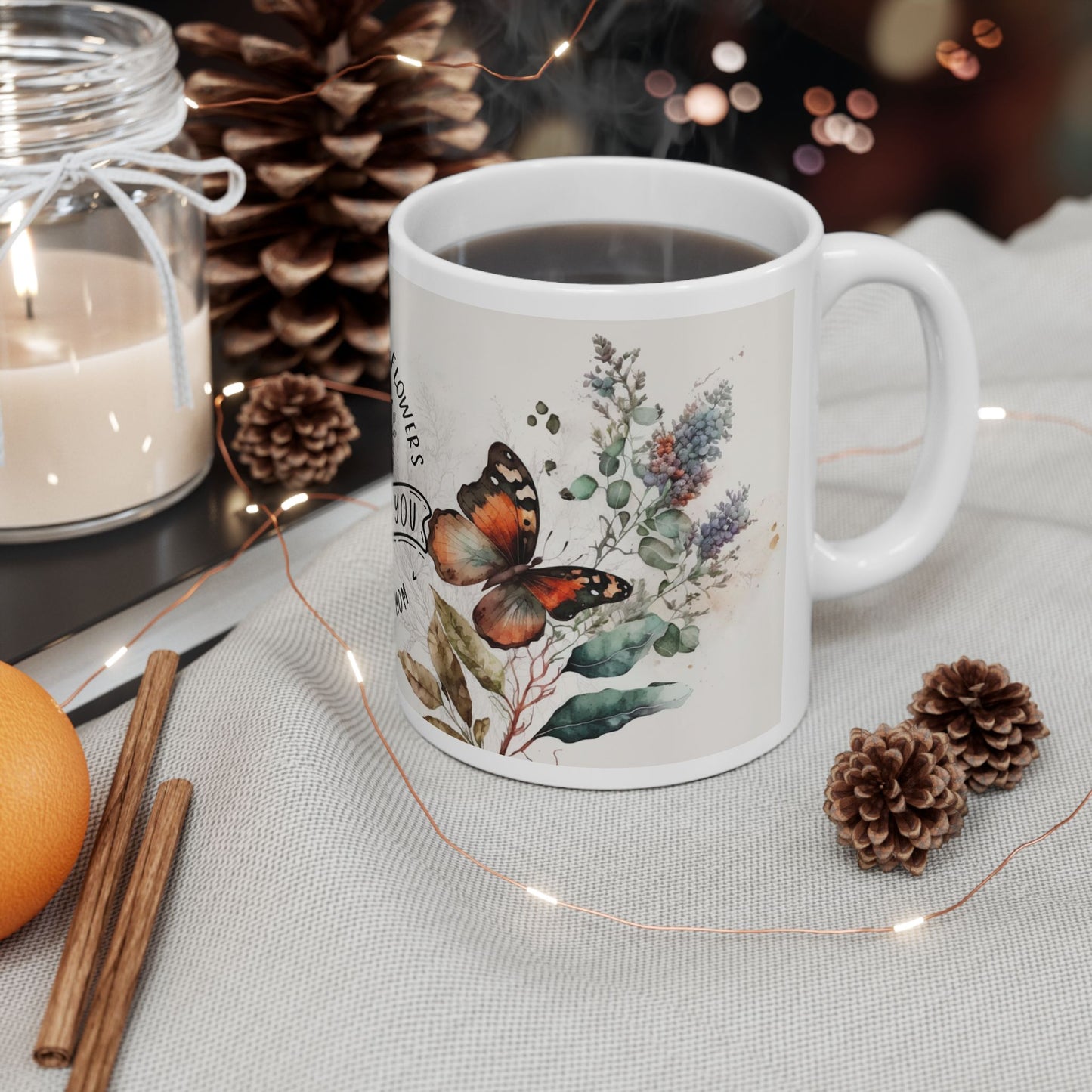Mother's Day Floral Ceramic Mug - I'd Pick You, Love You Mom - 11oz & 15oz Options