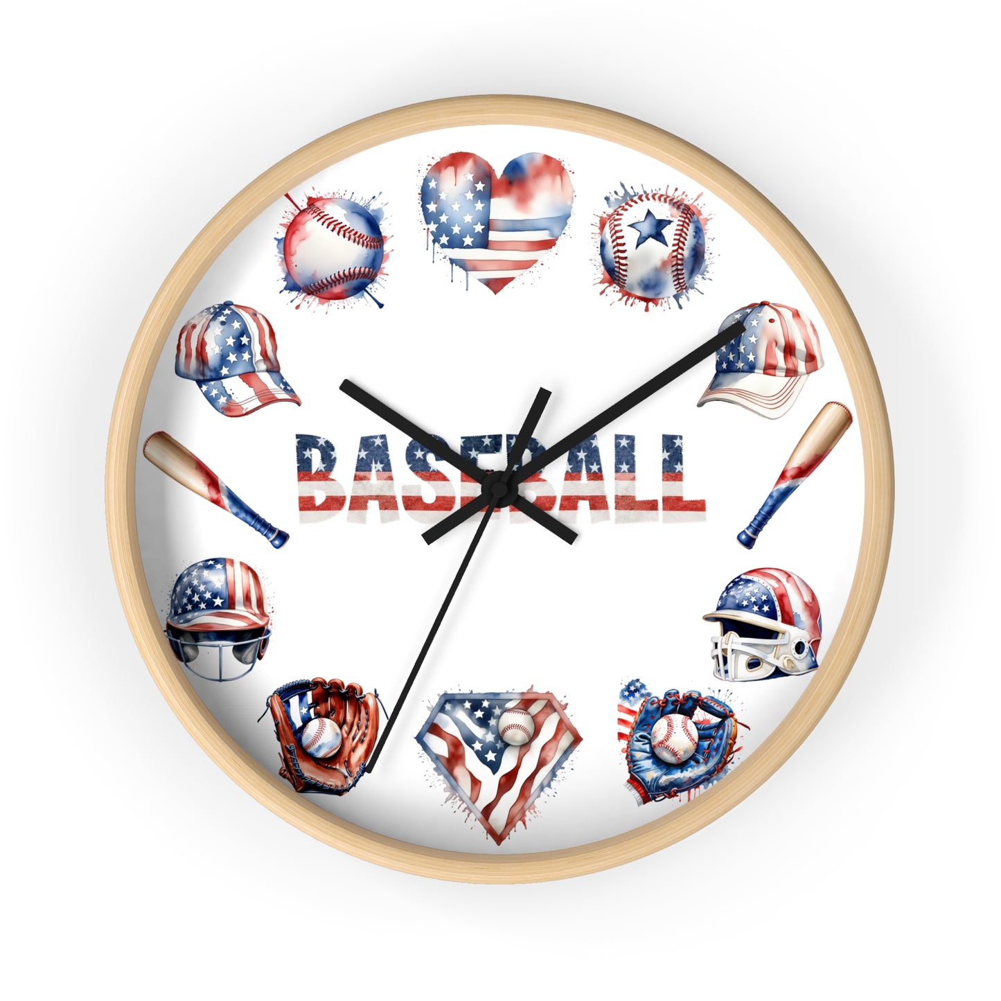 Baseball Theme Wall Clock - Sports Decor Gift for Baseball Lovers