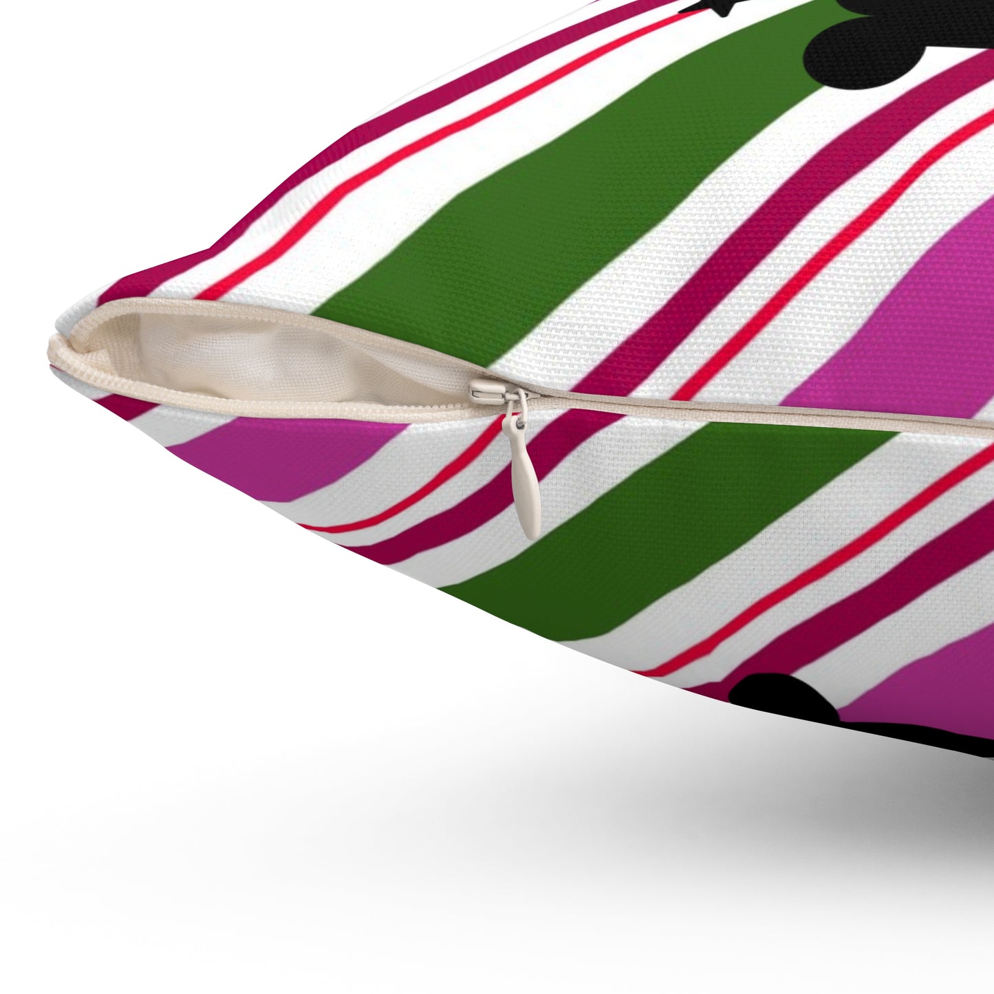 Christmas Dog Theme Spun Polyester Square Pillow, Cute Dog Christmas Quote, Pet Dog Lover's Holiday Pillow Decor, Accent for Any Room