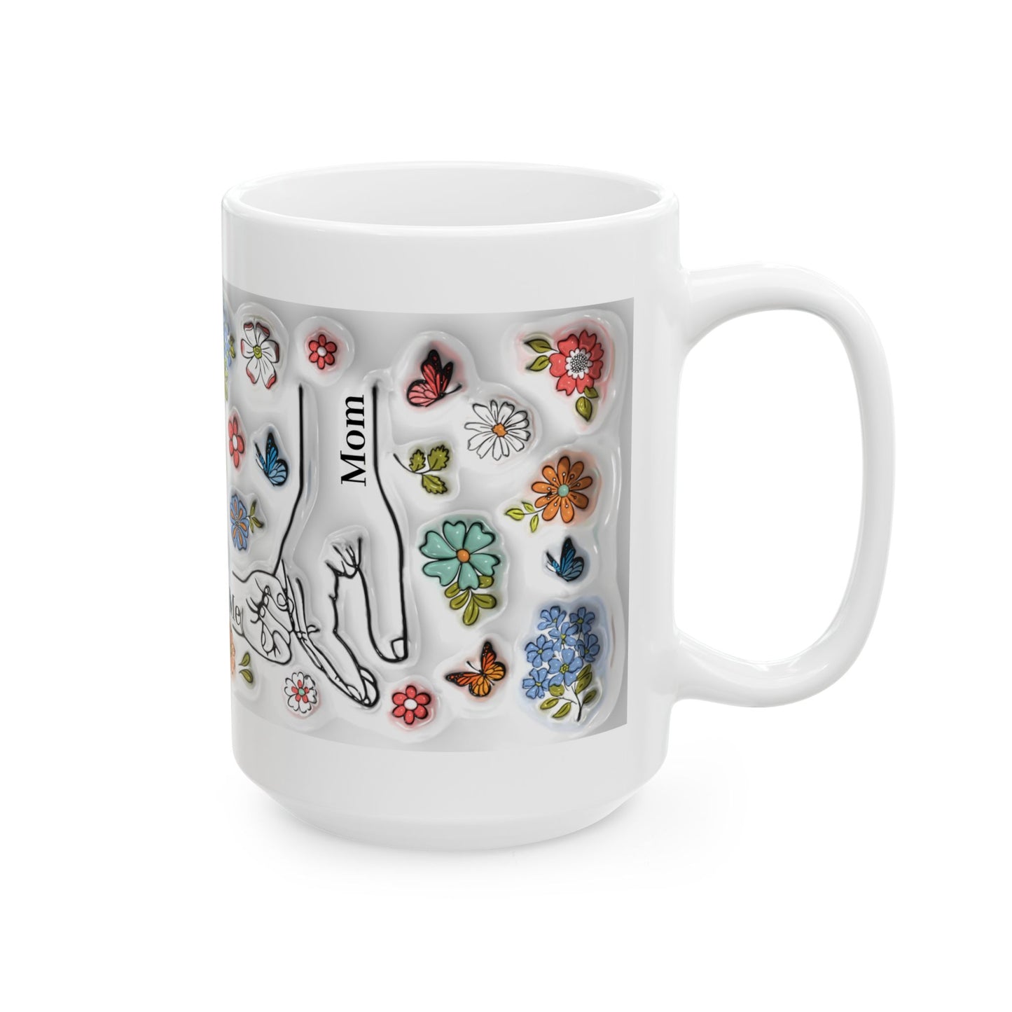 Floral Ceramic Mug for Mom - 11oz & 15oz