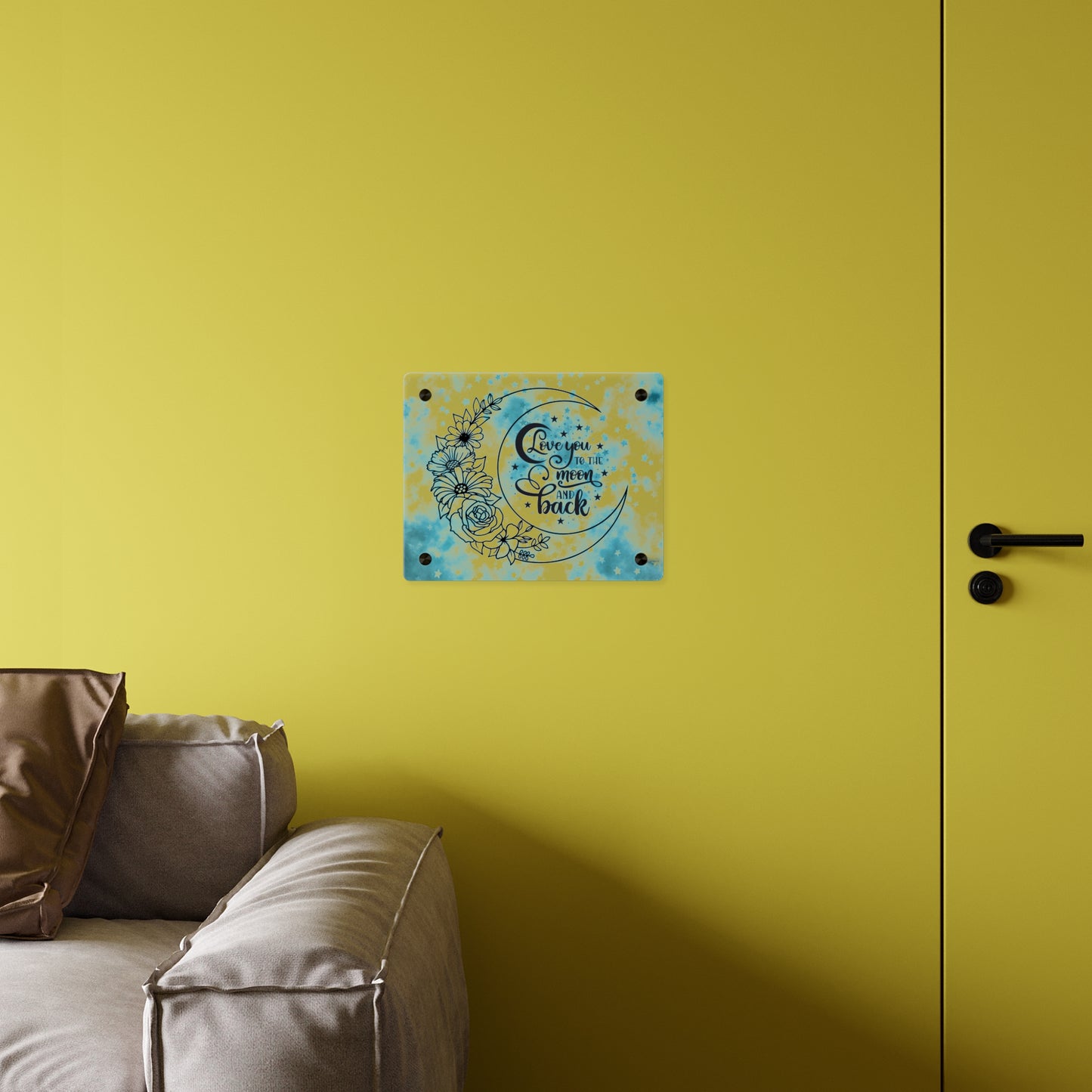 Starry Love You To The Moon And Back Acrylic Wall Art Panel, Beautiful Decor for Any Room, Accent for Any Room, Great Gift Idea for Any Occasion