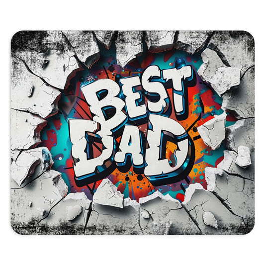 Colorful 'Best Dad' Desk Mouse Pad | Unique Gift for Father's Day, Home Office, Gaming, Desk Accessories, Dad Gift