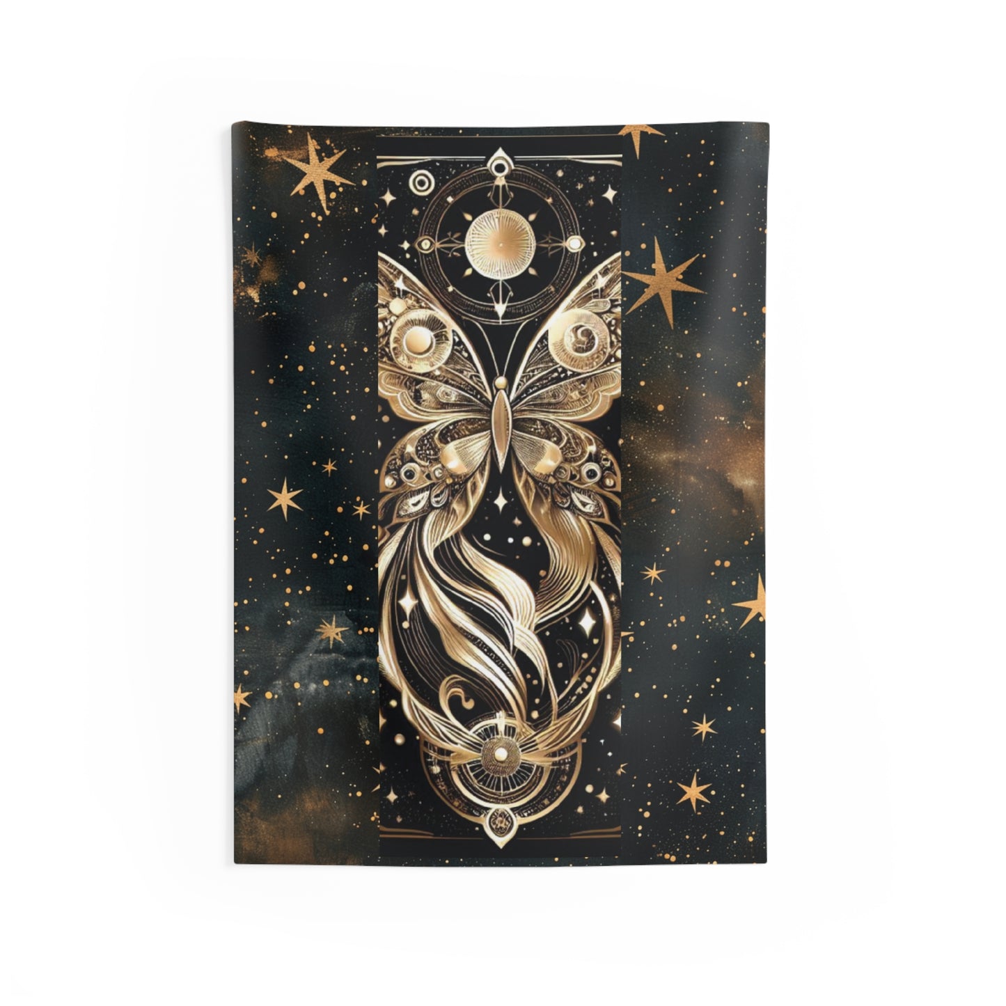 Celestial Butterfly Wall Tapestry, Boho Wall Decor, Cosmic Art, Spiritual Room Accent, Astrology Gift, Home Aesthetic
