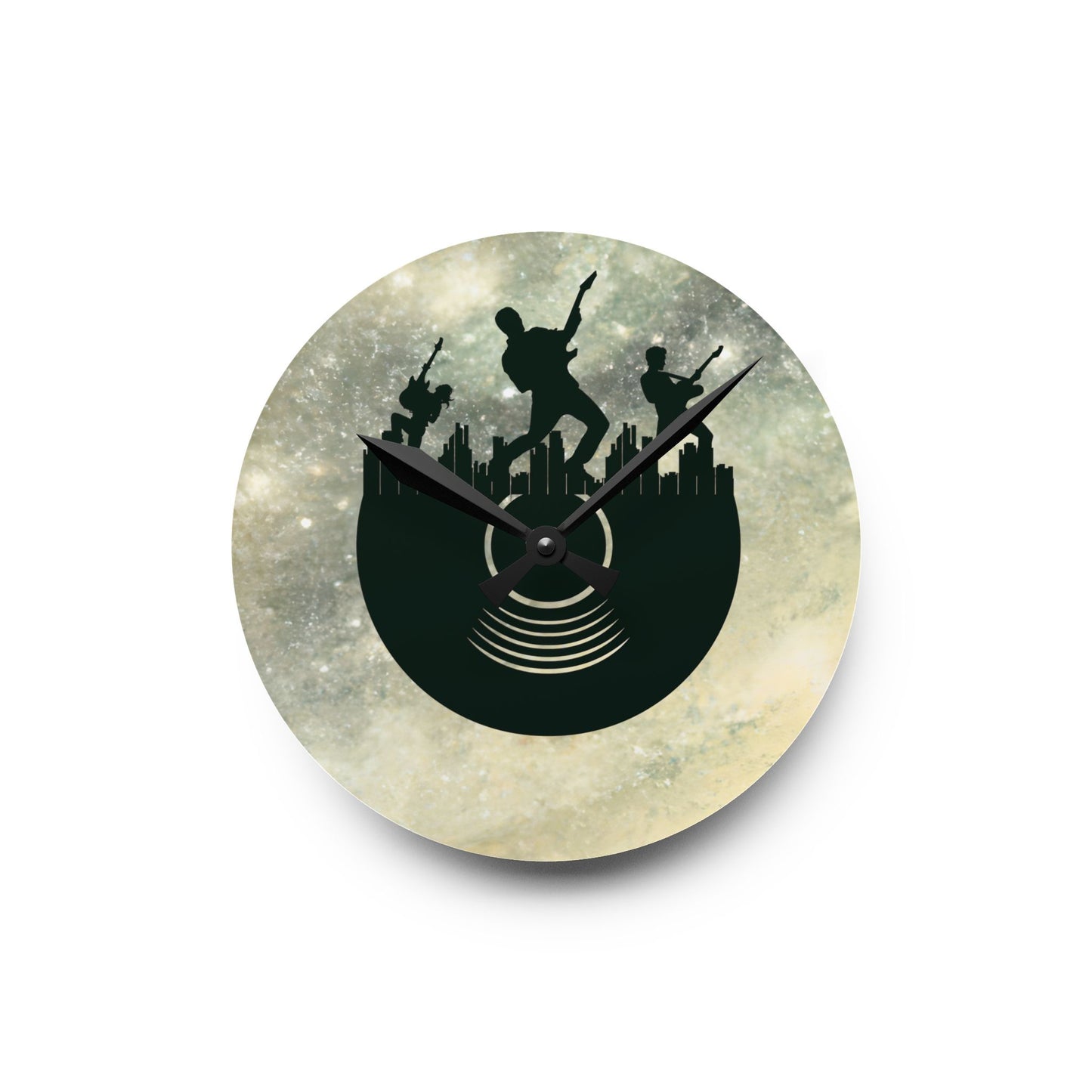 Retro Music Vibes Acrylic Wall Clock - Home Decor Gift