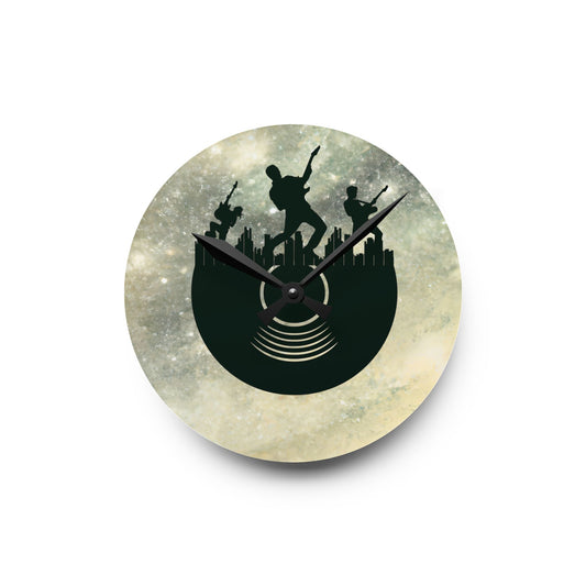 Retro Music Vibes Acrylic Wall Clock - Home Decor Gift