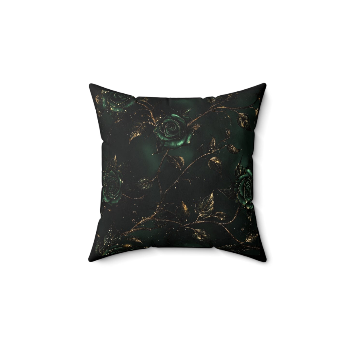 Elegant Gothic Floral Square Pillow, Decorative Cushion, Home Decor, Gift for Her, Sofa Pillow, Bedroom Accent