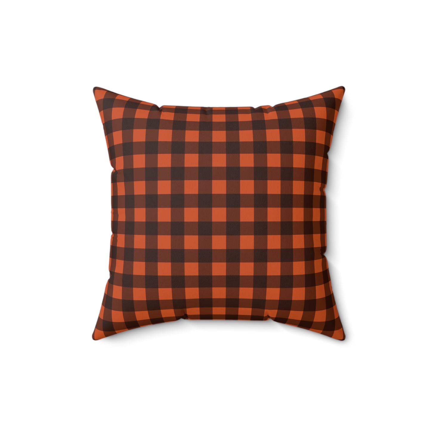 Festive Square Pillow Two-Sided with Plaid and HoHoHo Paw Prints, Stylish Decor for Pet Lovers During the Holidays, Charming Accent for Any Room