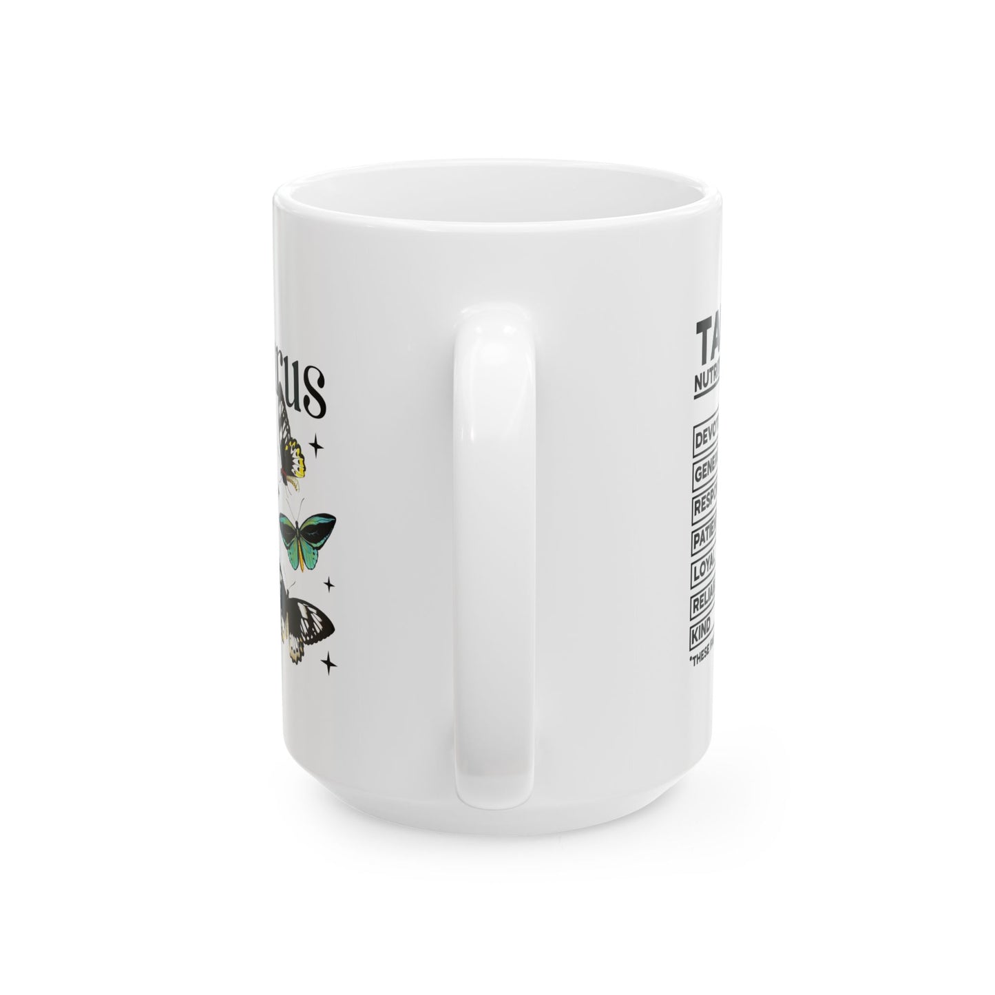 Taurus Zodiac Ceramic Mug - 11oz & 15oz - Astrology Gift for Taurus