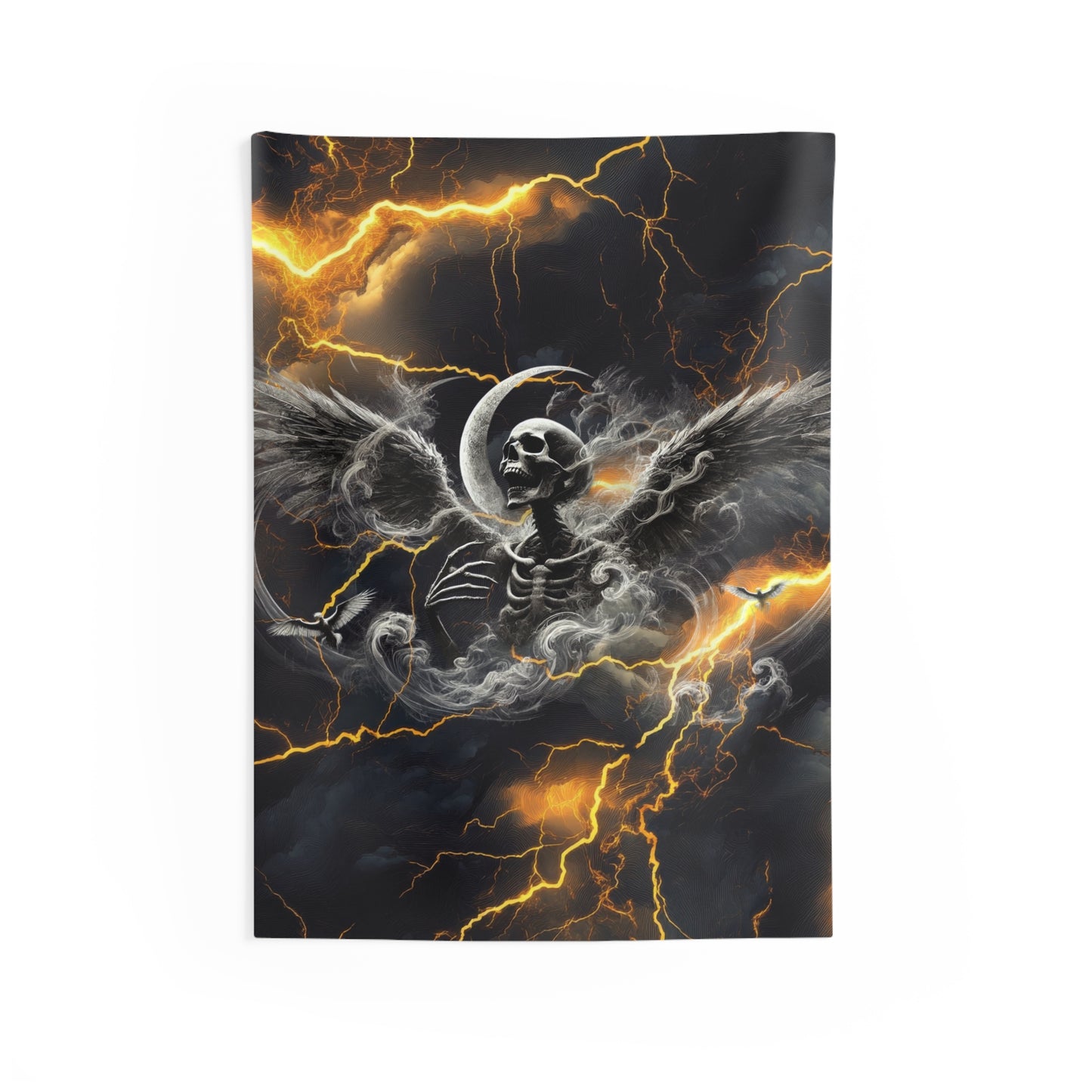 Gothic Skull Wall Tapestry - Dark Wall Decor, Bohemian Home Art, Halloween Decor, Unique Gift for Halloween, Witchy Aesthetic