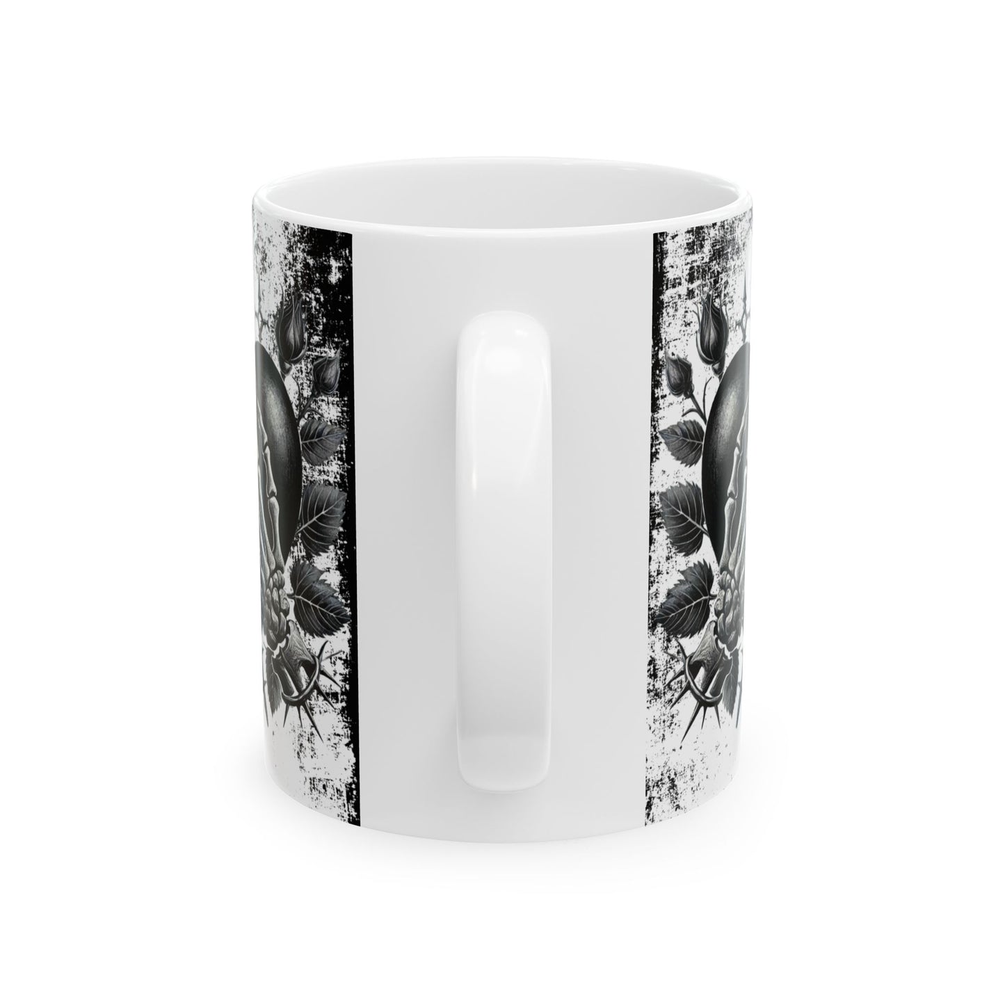 Ceramic Mug "You Hold The Key To My Heart" — Gothic Rose Valentine Coffee Cup (11oz/15oz)