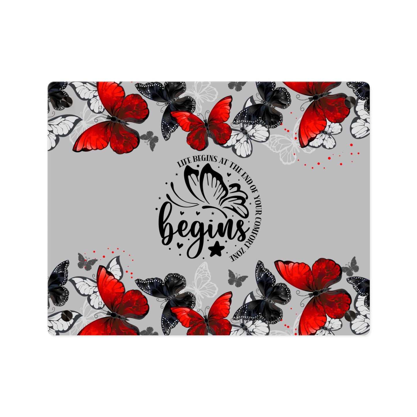 Inspirational Butterfly Acrylic Wall Art Panel - 'Life Begins' Decor