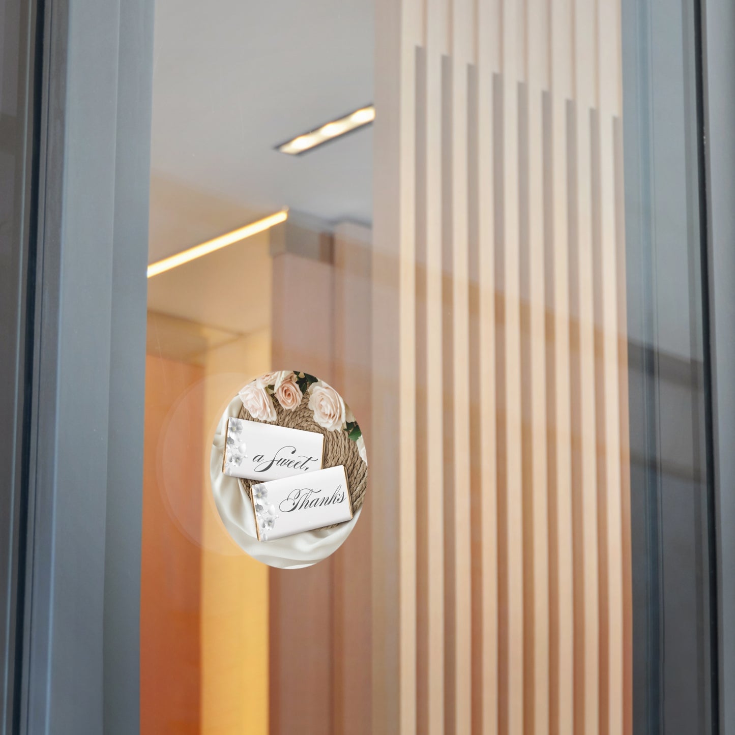 Elegant Floral Thank You Custom Vinyl Stickers | Wedding Favors, Bridal Party, DIY Decorations, Business Branding, Custom Gifts