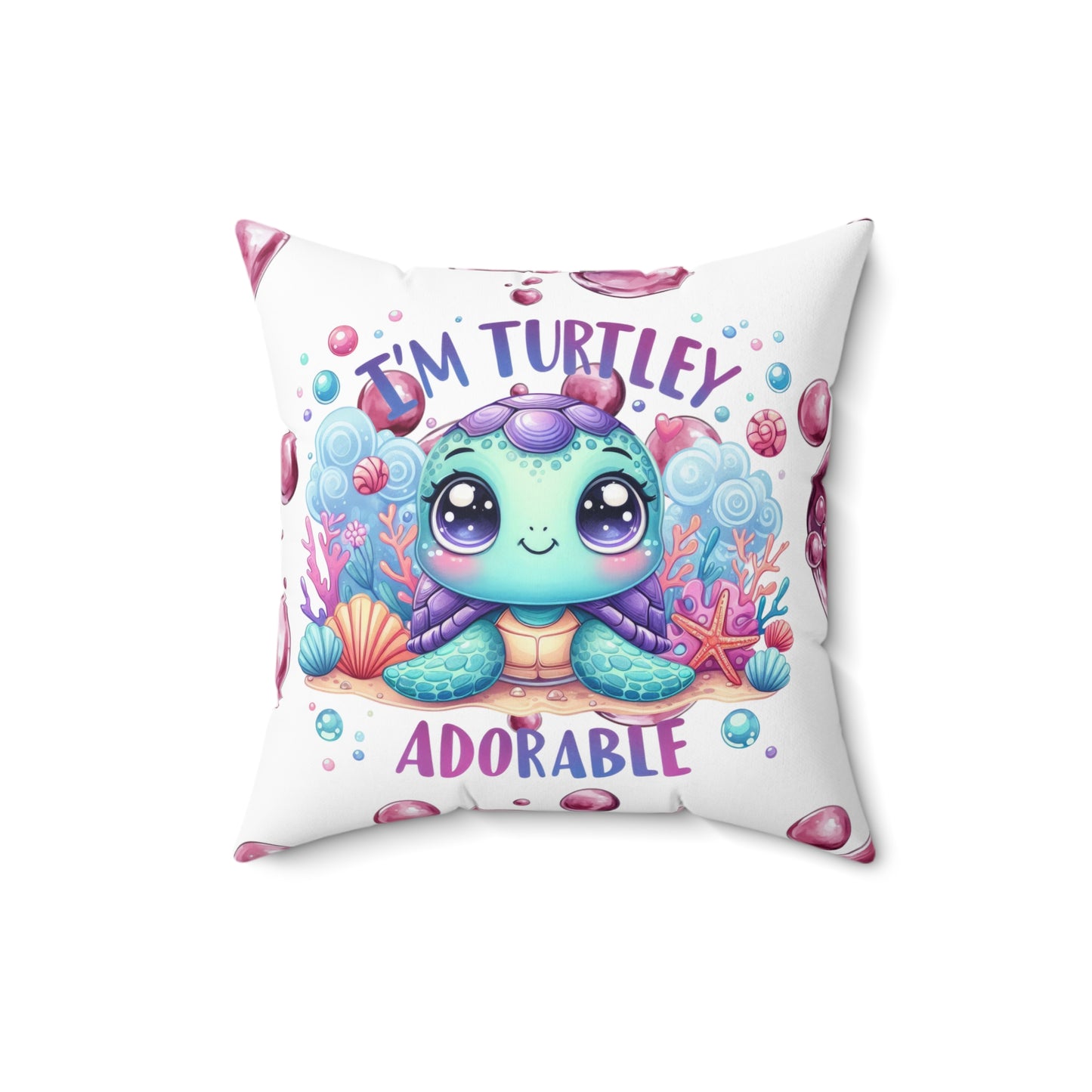 Whimsical Turtle Pillow, Fun Home Decor, Kid-Friendly Cushion, Sea-Themed Accent Pillow, Creative Gift for Ocean Lovers