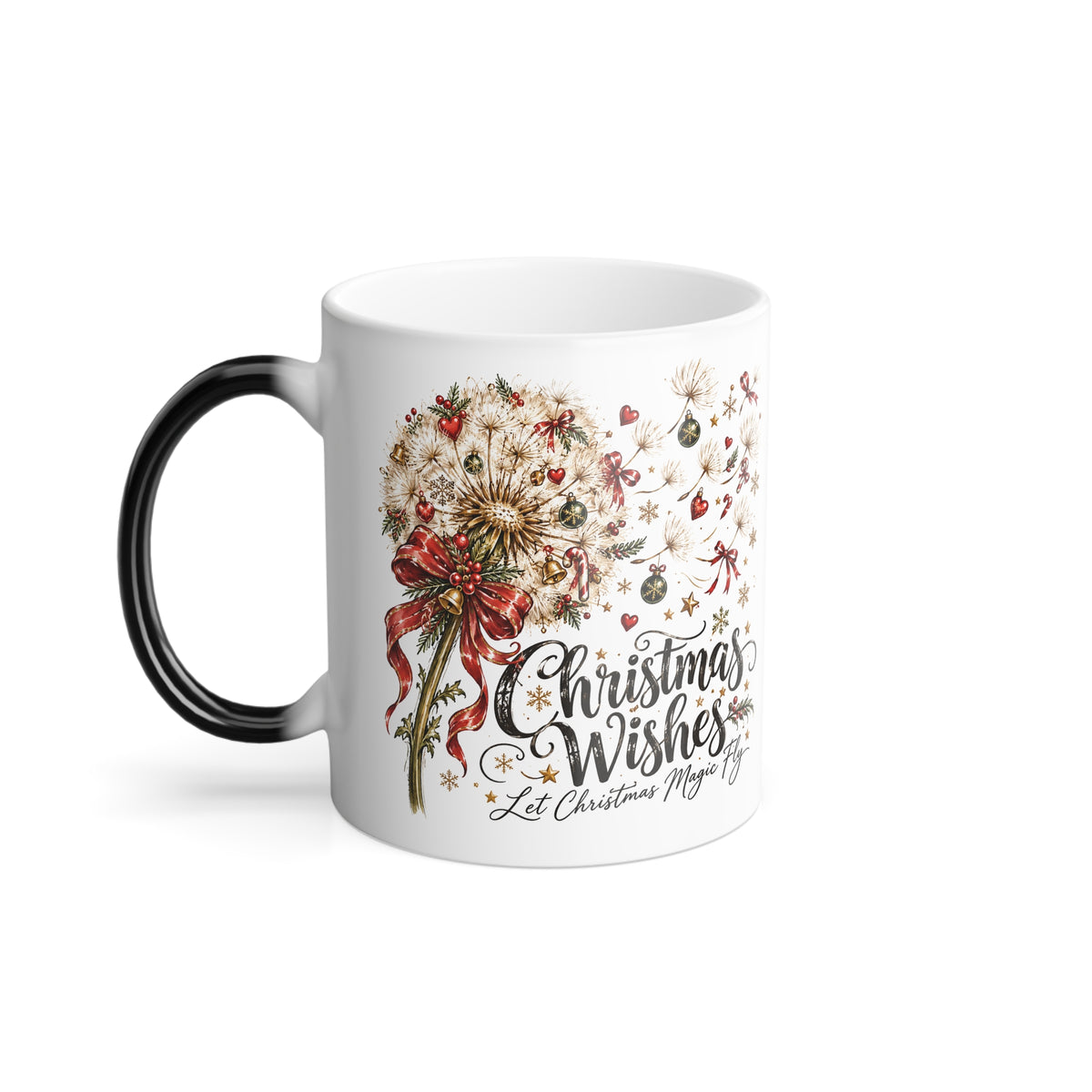 Merry Dandelion “Christmas Wishes” Color-Changing Mug