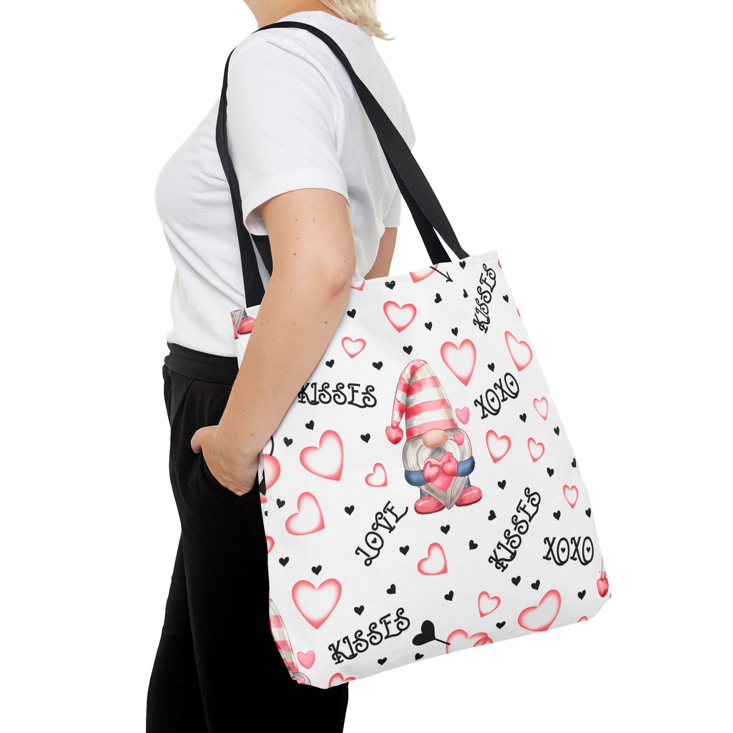 Romantic Love Gnome Tote Bag - Whimsical Valentine Gift for Gnome Lovers