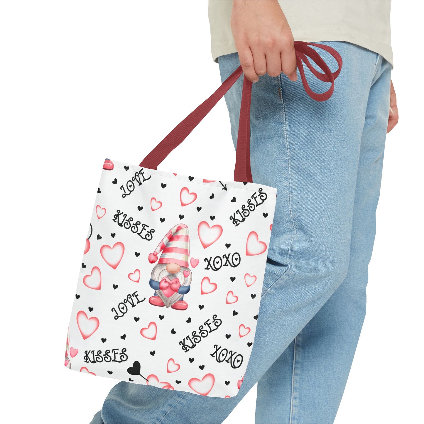 Romantic Love Gnome Tote Bag - Whimsical Valentine Gift for Gnome Lovers