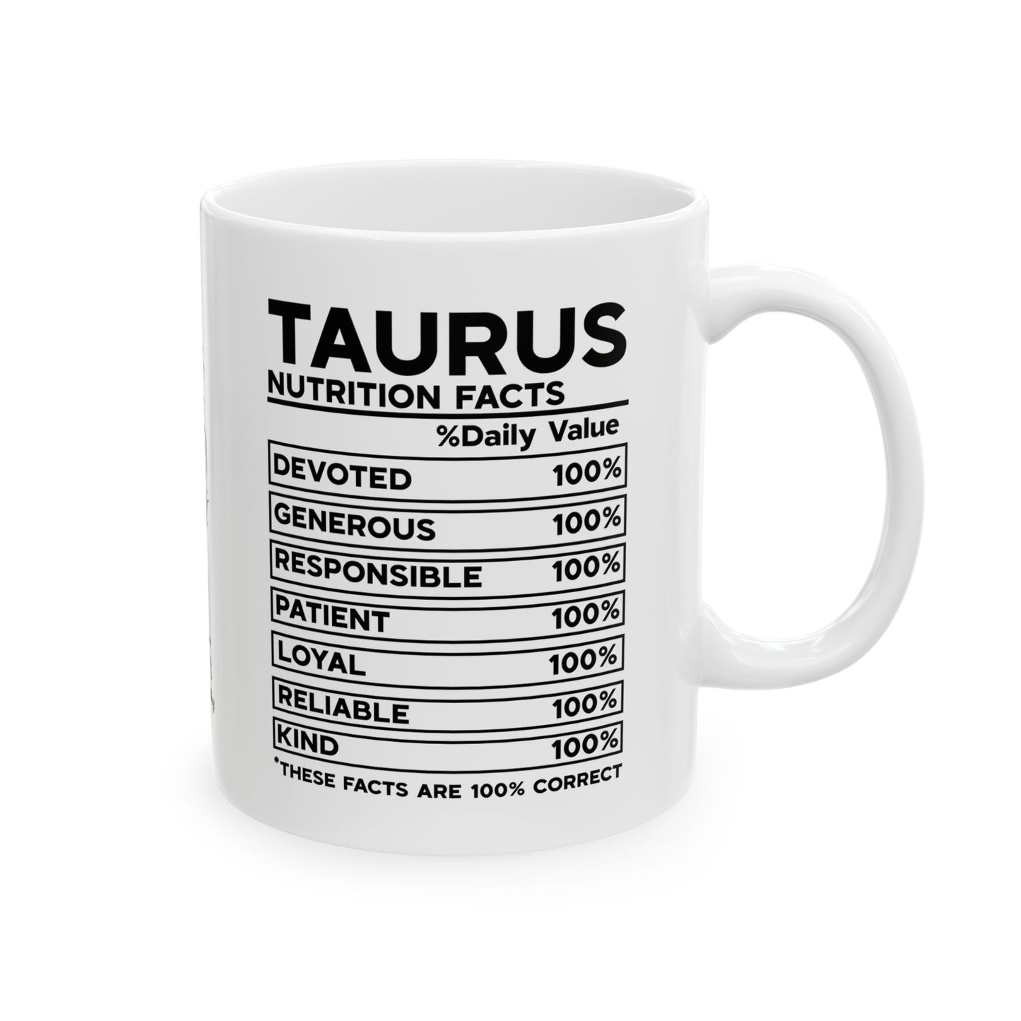 Taurus Zodiac Ceramic Mug - 11oz & 15oz - Astrology Gift for Taurus