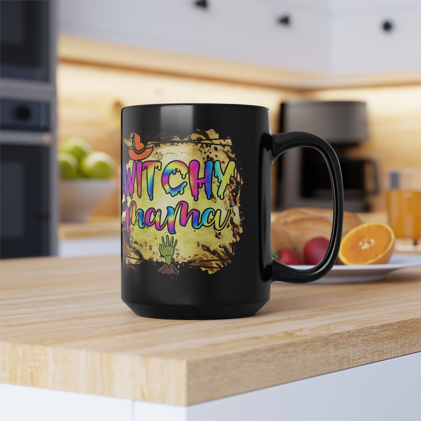 Witchy Mama Mug, Magical Coffee Cup for Moms, Halloween Gift, Boho Style Drinkware, Fun Witchy Mug