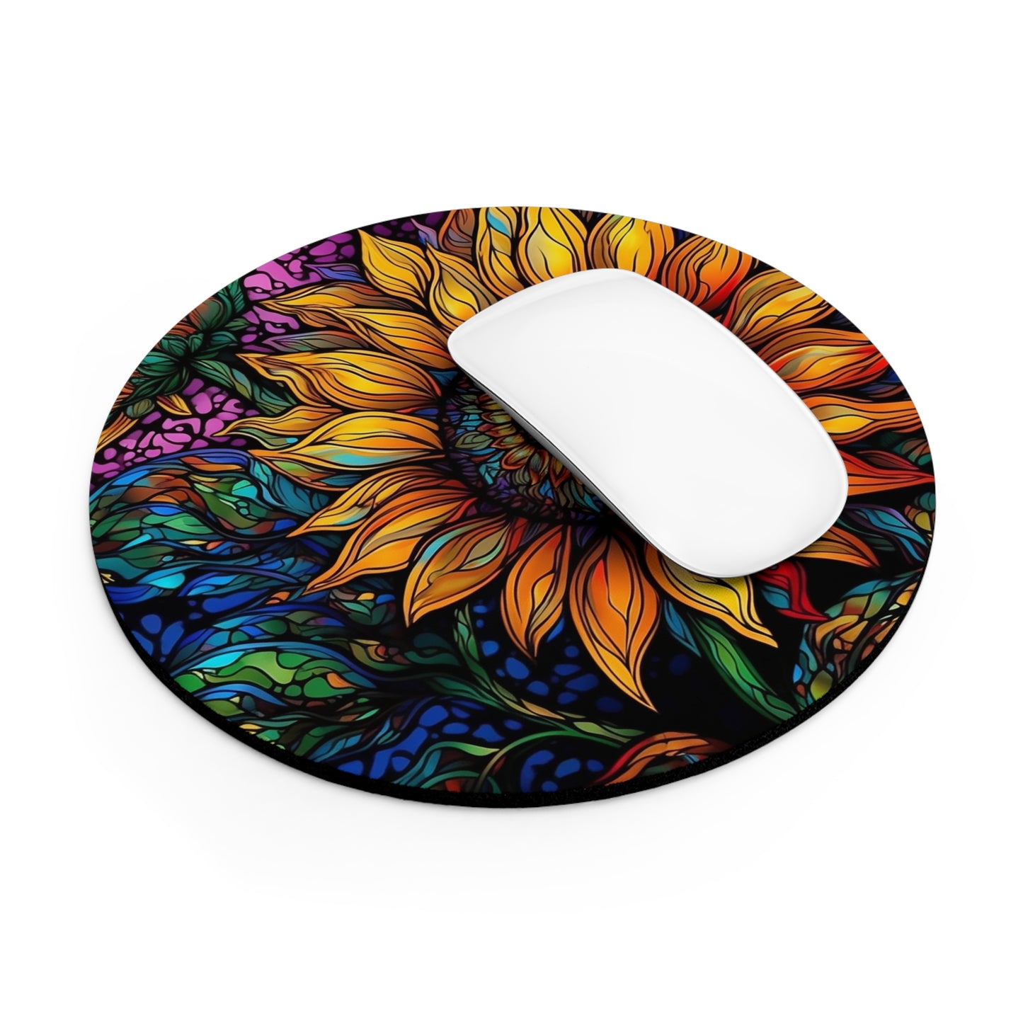 Vibrant Sunflower Desk Mouse Pad - Colorful Art Essential for Home & Office