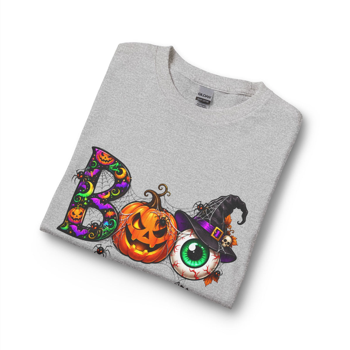 Halloween Boo Pumpkin and Witch Hat Long Sleeve T-Shirt
