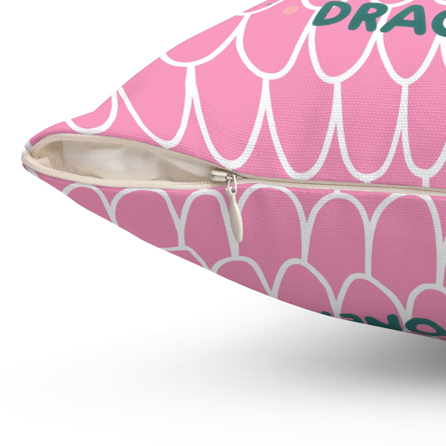 Cute But Dragoney Square Pillow, Dragon Pillow, Kids Room Decor, Fantasy Gift, Cute Home Accent, Magical Plush Cushion