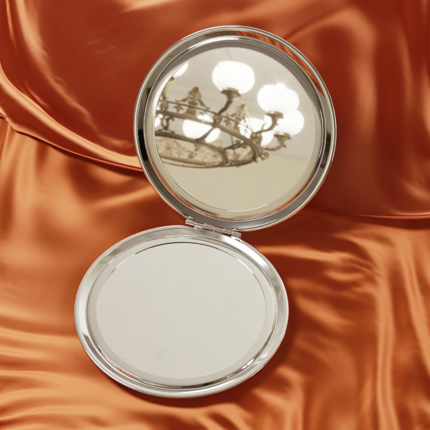 Celestial Cat Compact Travel Mirror - Stylish Portable Makeup Mirror