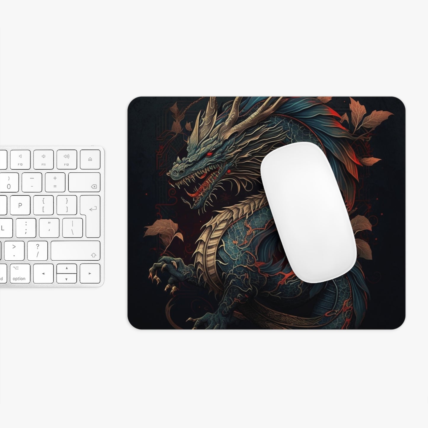 Majestic Dragon Desk Mouse Pad | Gaming Accessory | Perfect Gift for Gamers and Fantasy Lovers