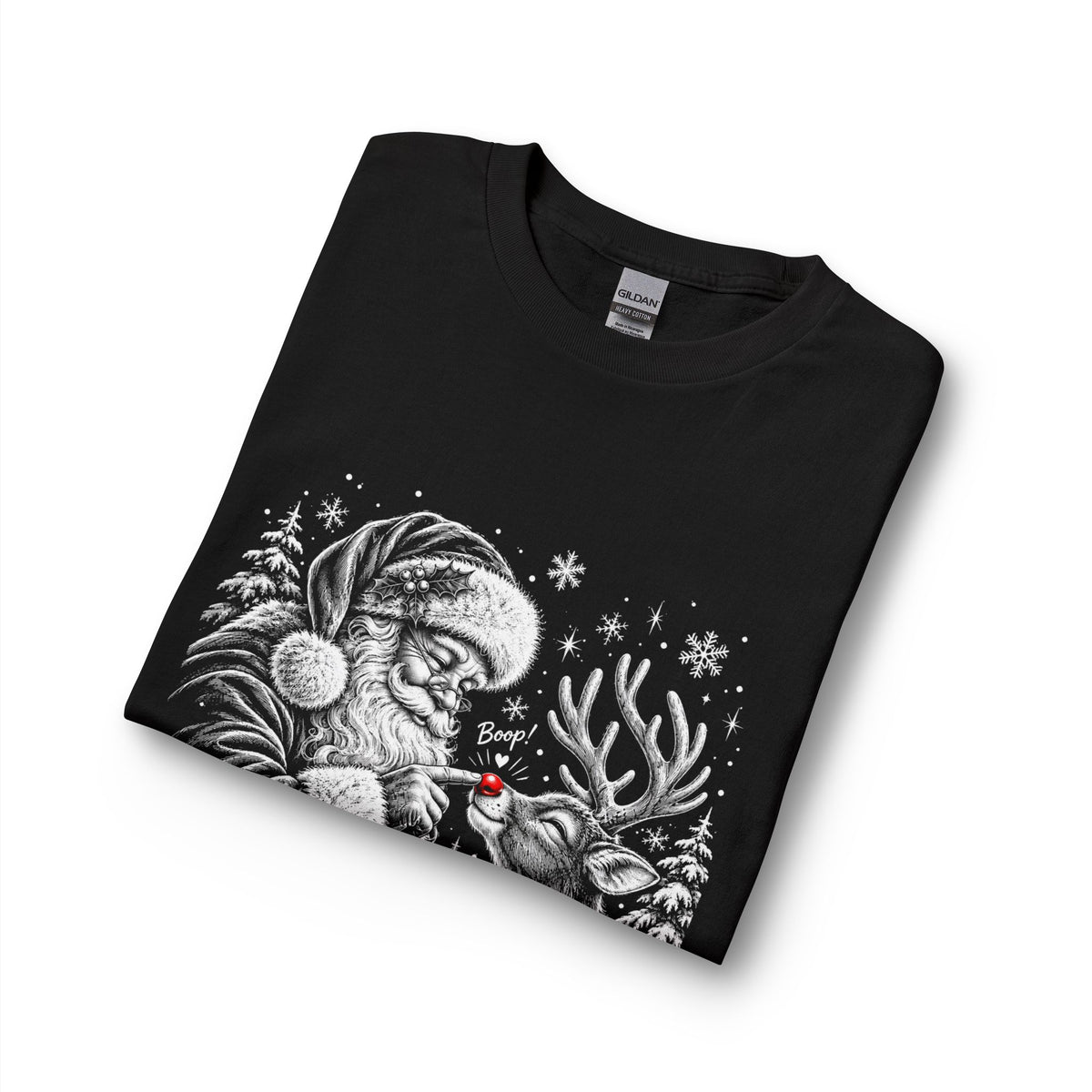 Christmas Winter Wonderland Santa & Reindeer Long Sleeve T-Shirt