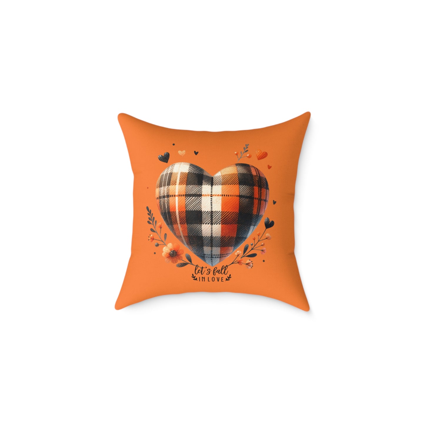 Fall Theme Square Poly Canvas Pillow, Beautiful Two-Sided Fall Theme and Fall Quote Decor for Home or Office, Stylish Accent for Any Room