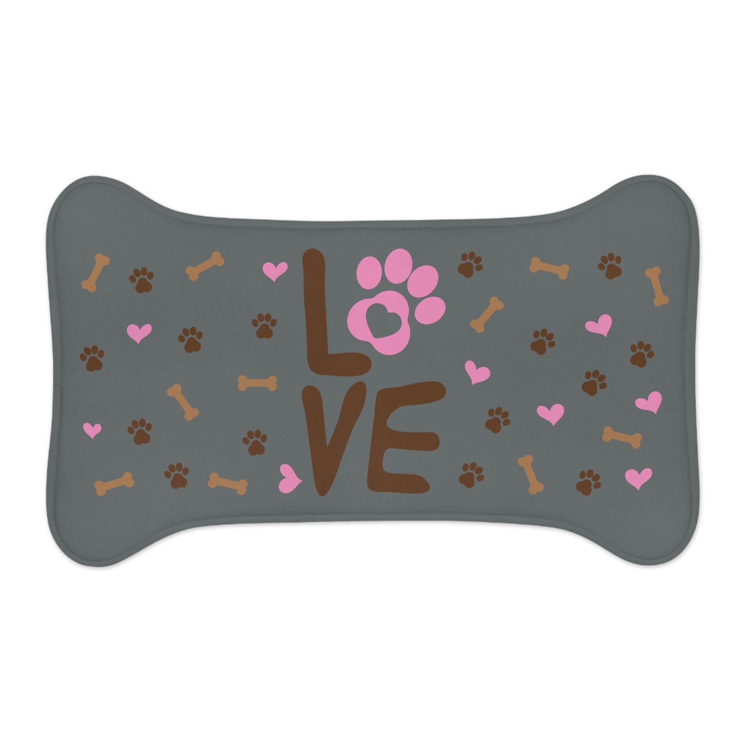 Charming Pet Feeding Mats with 'LOVE' Design, Dog & Cat Mat, Kitchen Decor, Pet Lover Gift, Puppy Feeding Station, Personalized Pet Accessory