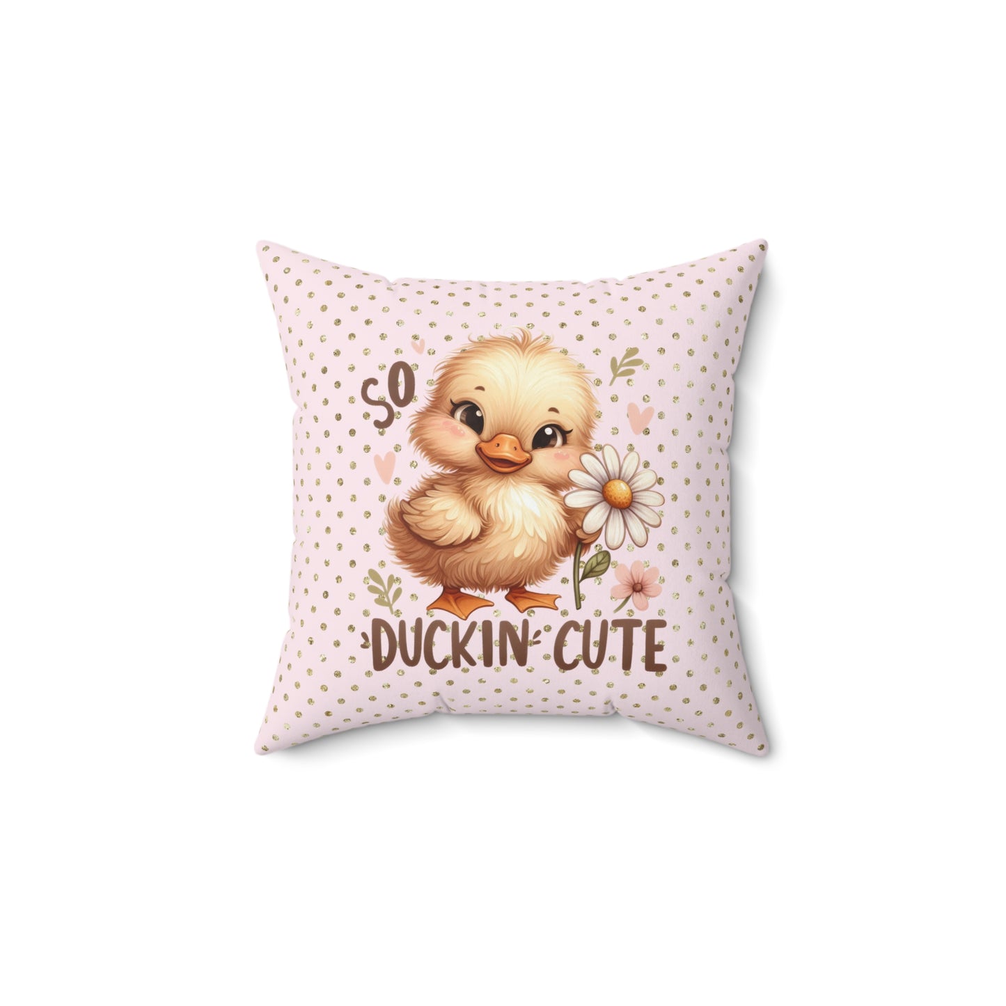 Cute Duckling Throw Pillow, Soft Decorative Cushion, Nursery Decor, Gift for Baby Shower, Adorable Home Accent