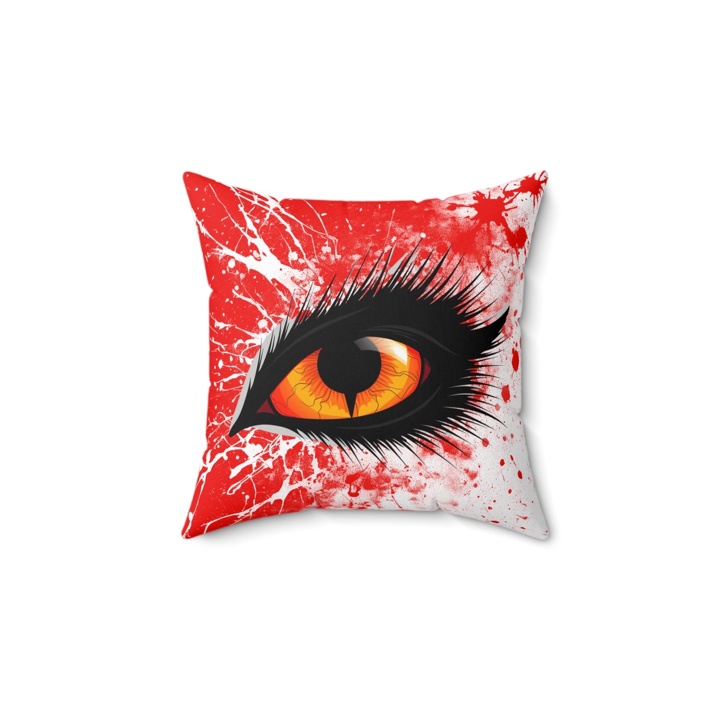 Halloween Theme Spun Polyester Square Pillow, One Eyeball Monster Halloween Decor, Accent for Any Room, Halloween and Monster Lovers