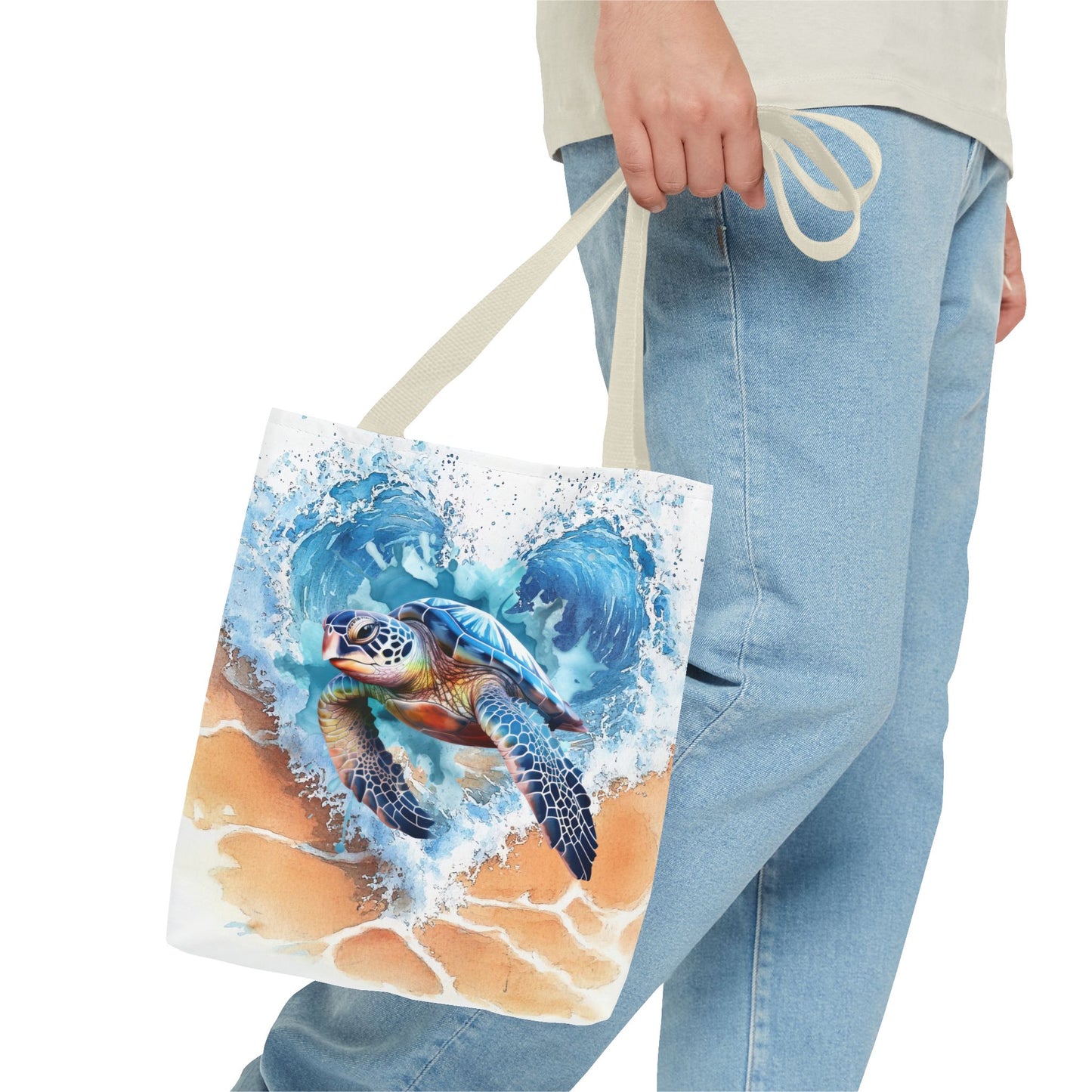 Ocean Turtle Tote Bag - Eco-Friendly, Beach Vibes, Summer Gift, Sea Life Accessory, Environmental Awareness