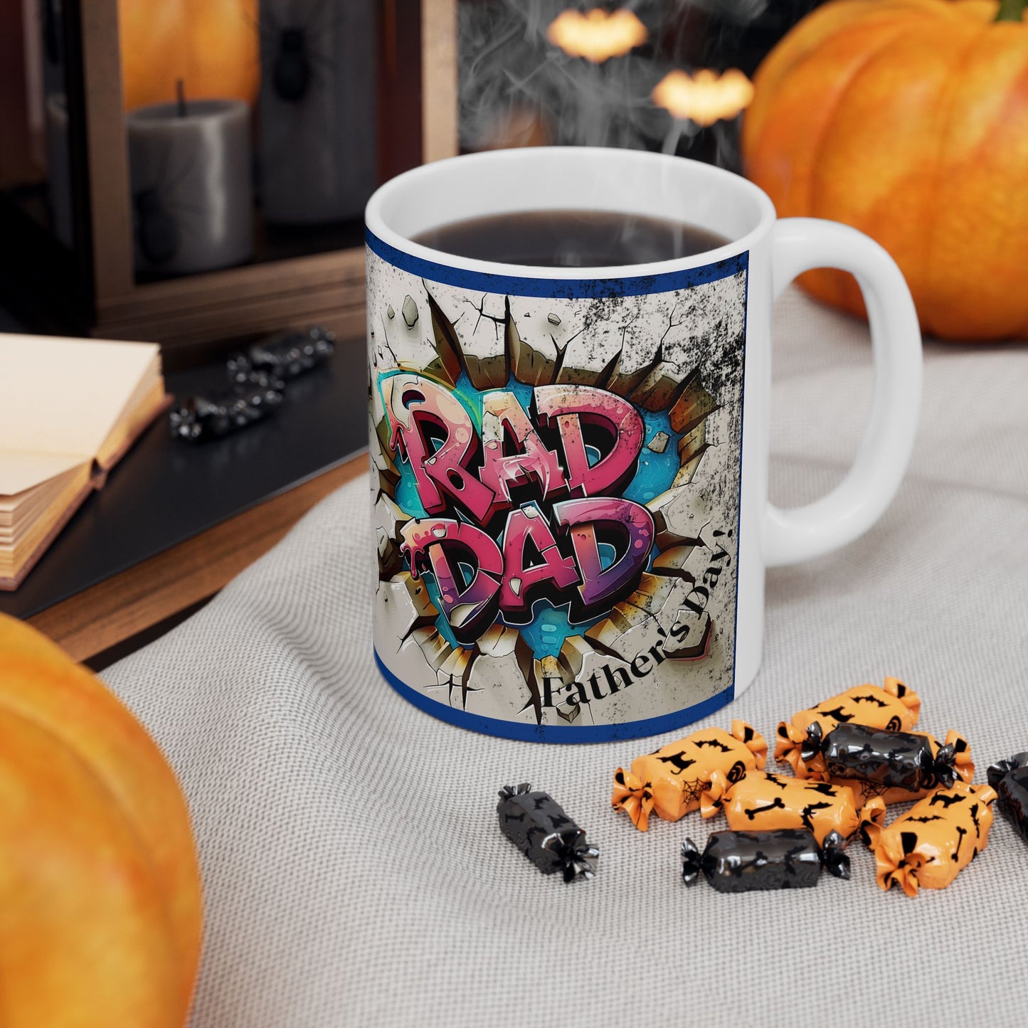 3D Graffiti Mug - Unique Coffee Cup Dads, Father's Day, for Art Lovers, Gift for Birthdays, Creative Kitchen Decor, Visual Art Appreciation