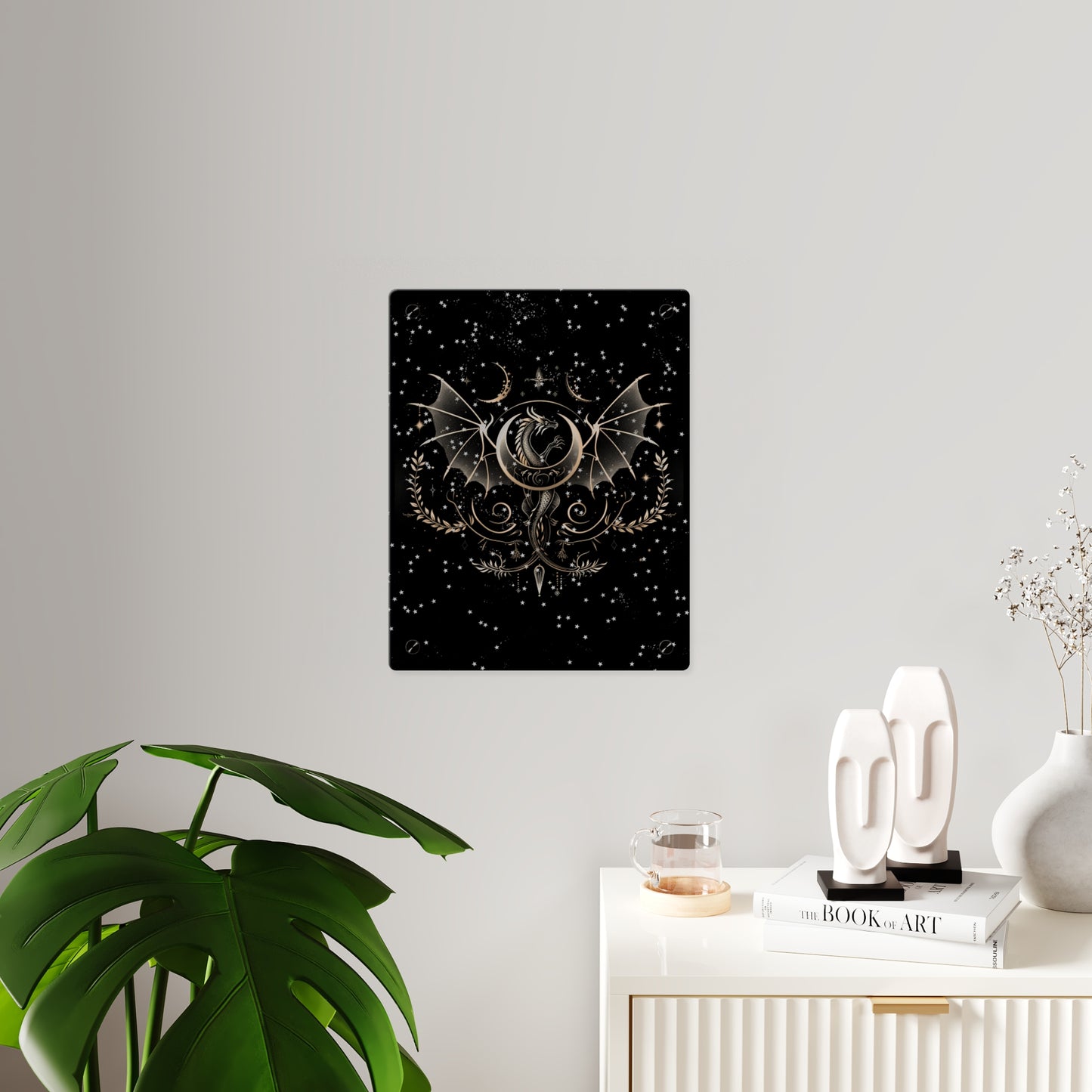 Mystical Dragon Acrylic Wall Art Panels - Celestial Decor for Fantasy Lovers