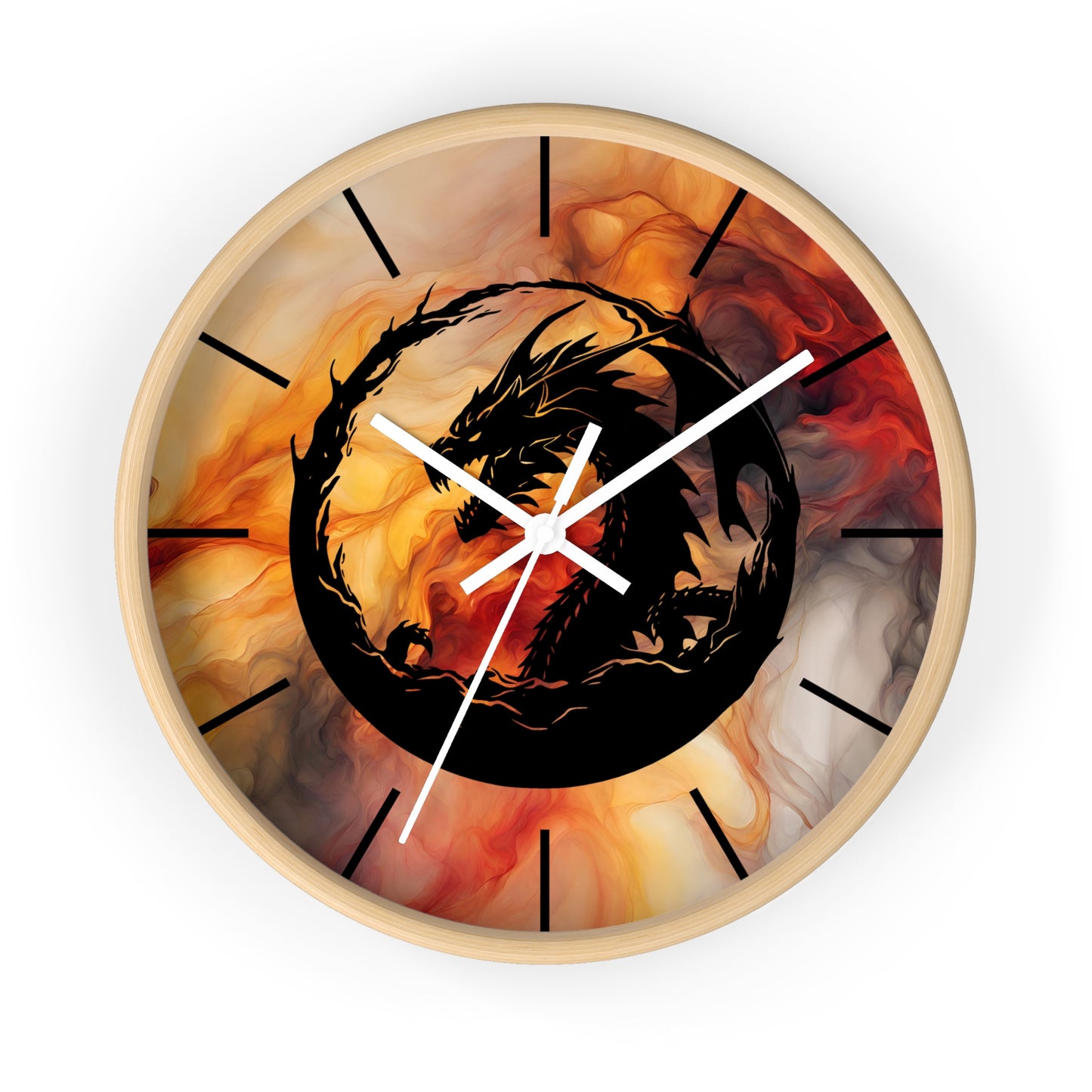 Dragon Smoky Wall Clock - Mystical Home Office Decor Gift
