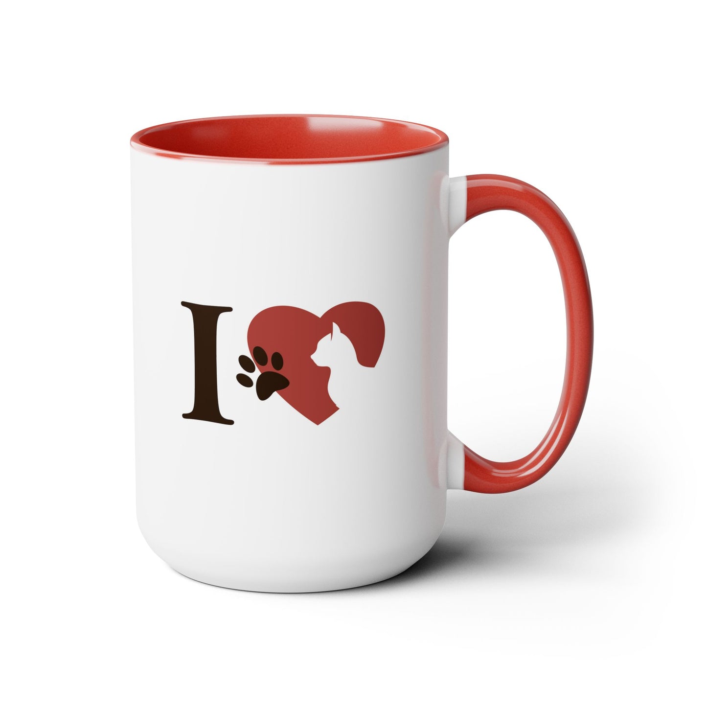 Pet Cat Theme Two-Tone Coffee Mugs, 15oz, Animal Lovers,  Cat Lover Quote, Pet Lovers, Coffee, Tea, Hot Chocolate Lovers, Gift Idea for Any Occasion