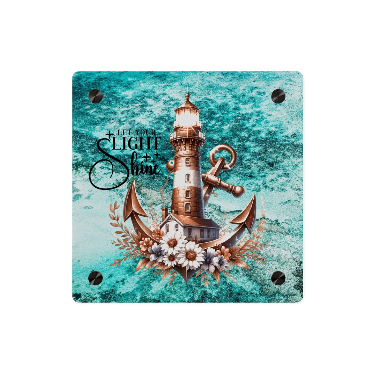 Nautical Acrylic Wall Art Panel - "Let Your Light Shine" Home Decor