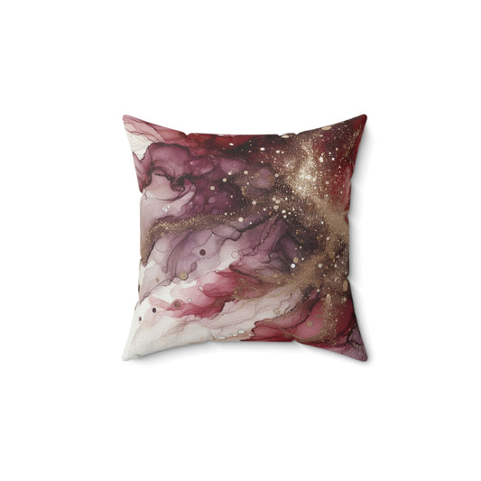 Decorative Spun Polyester Square Pillow, Beautiful Decor Pillow for Home or Office, Stylish Accent for Any Room,