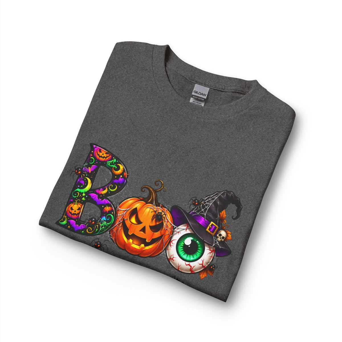 Halloween Boo Pumpkin and Witch Hat Long Sleeve T-Shirt