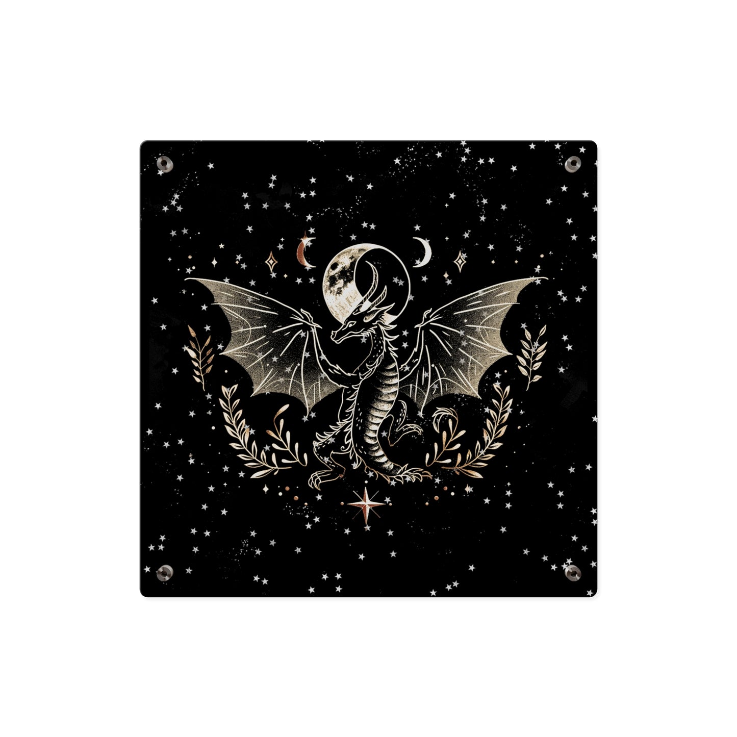 Mystical Dragon Acrylic Wall Art Panel - Celestial Home Decor